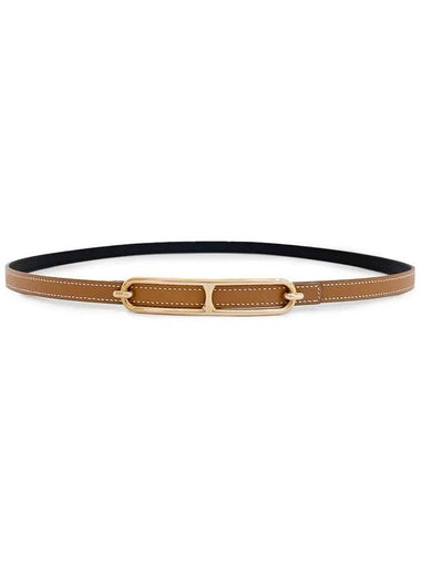 Lulis Belt 90 Camel Black Rose Gold Z Engraving 4HA1140 - HERMES - BALAAN 1