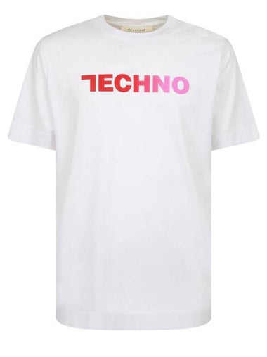 Techno Print Short Sleeve T-Shirt White - 1017 ALYX 9SM - BALAAN 1