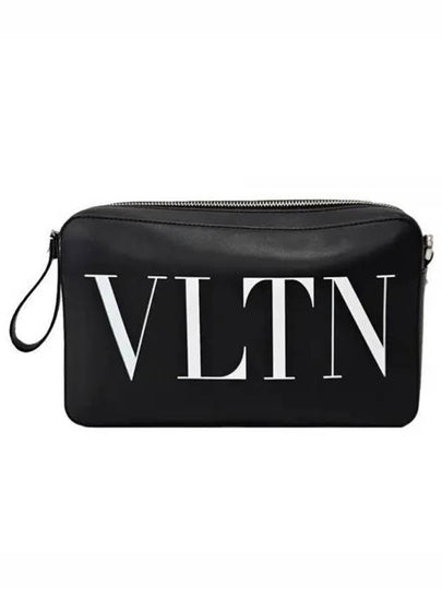 Men's Logo Leather Cross Bag Black - VALENTINO - BALAAN 2