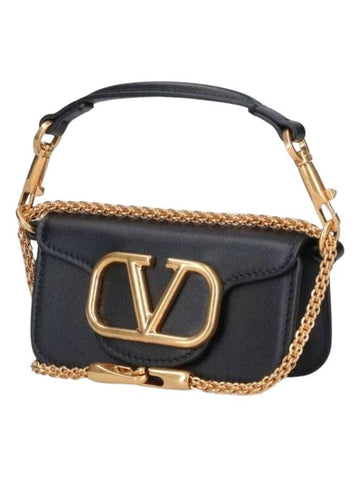 Rocco Micro Chain Shoulder Bag Black - VALENTINO - BALAAN 1