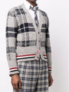 Tartan Check Three Stripes Mohair Cardigan MKC431A - THOM BROWNE - BALAAN 2