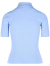 Re-Edition Short Sleeves Rib Knit Top Blue - COURREGES - BALAAN 3