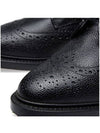 Pebble Leather Wingtip Brogue Ankle Boots Black - THOM BROWNE - BALAAN 5