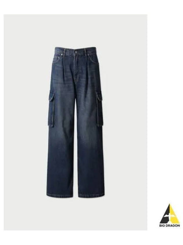 ARAN Mid Blue Cargo Pocket Denim Pants IRPDA24027BUX - IRO - BALAAN 1