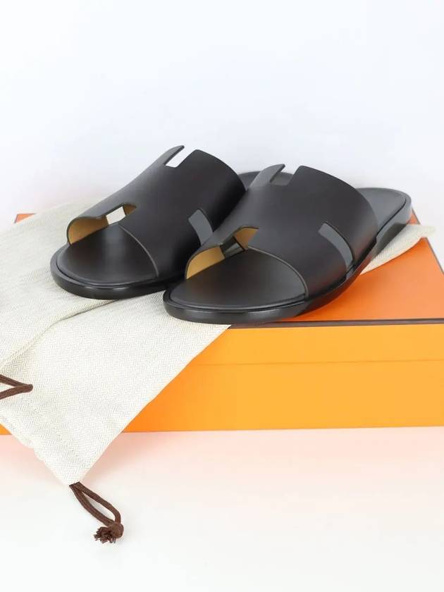 Izmir Leather Slippers Mocha - HERMES - BALAAN 7