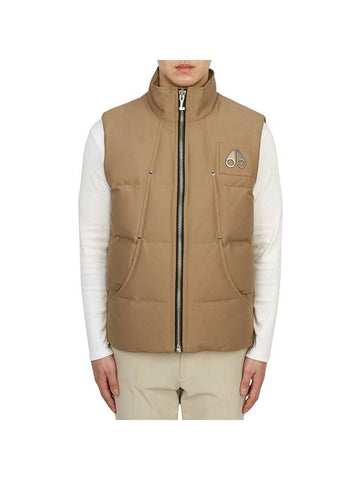 Logo Montreal Padded Vest Brown - MOOSE KNUCKLES - BALAAN 1