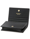 Vara Bow Gloss Flap Half Wallet Black - SALVATORE FERRAGAMO - BALAAN 6