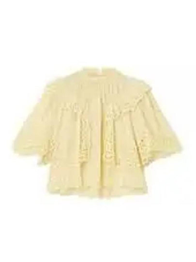 Katia Ruffled Broderie Anglaise Cotton Blouse Yellow - ISABEL MARANT - BALAAN 2