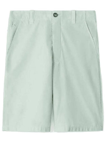 Logo Patch Back Cotton Bermuda Shorts Green - KENZO - BALAAN 1