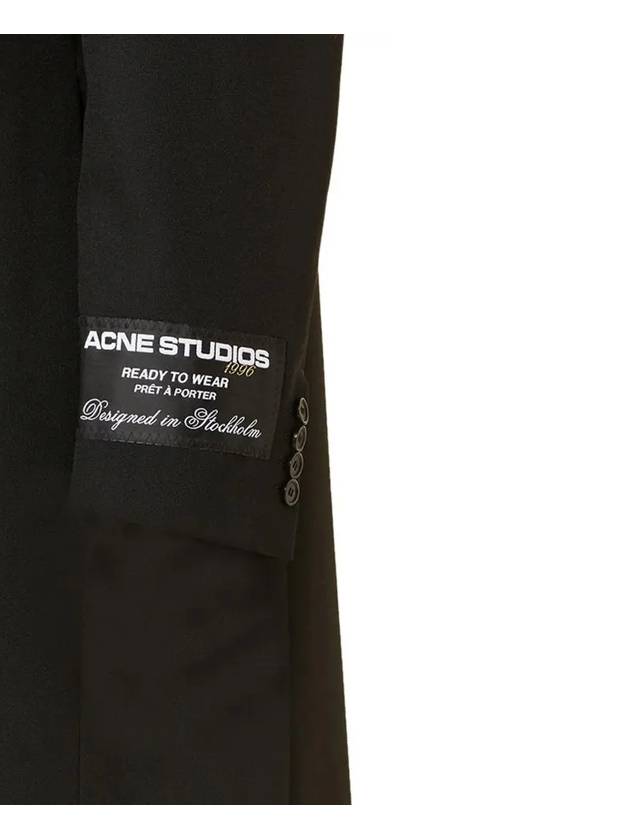 Studios Logo Patch Wool Over Double Coat Black - ACNE STUDIOS - BALAAN 5