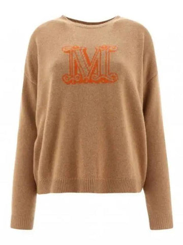 Women s EDO Monogram Cashmere Knit Brown 23136101 - MAX MARA - BALAAN 1