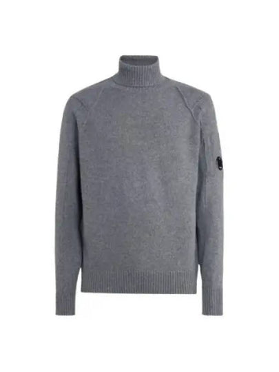 Lens Detail Lambswool Turtleneck Grey - CP COMPANY - BALAAN 2