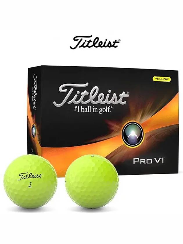 2023 Pro V1 Golf Ball Yellow 3 Piece 12 Balls - TITLEIST - BALAAN 1