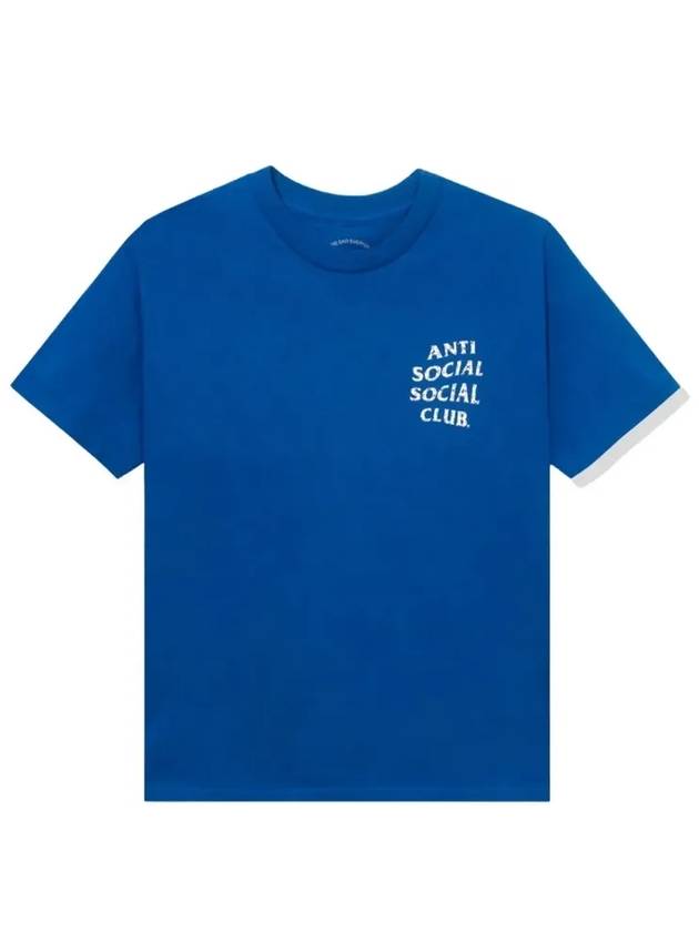X Case Study Men's Blue Logo Short Sleeve T-Shirt E22 1 SCT 965220 006 - ANTI SOCIAL SOCIAL CLUB - BALAAN 4