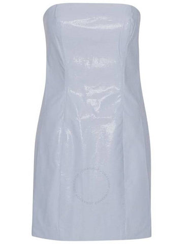 Rotate Artic Ice Herla Strapless Embossed Mini Dress, Brand Size 36 (US Size 2) - ROTATE - BALAAN 1