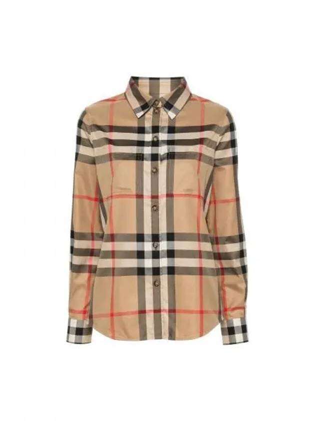 Check Shirt Beige - BURBERRY - BALAAN 2