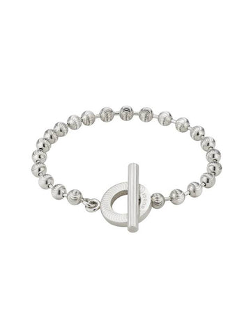 Engraved Pattern Ball Chain Bracelet Silver - GUCCI - BALAAN 1