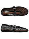 Buckle Strap Mesh Flats Black - ALAIA - BALAAN 2