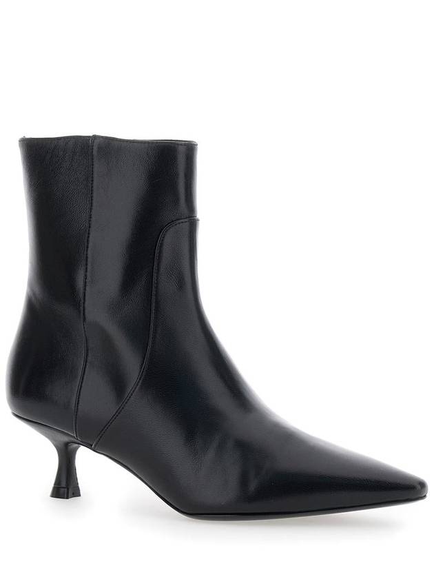 'Naomi' Black Ankle Boots With Kitten Heel In Leather Woman - STUART WEITZMAN - BALAAN 2