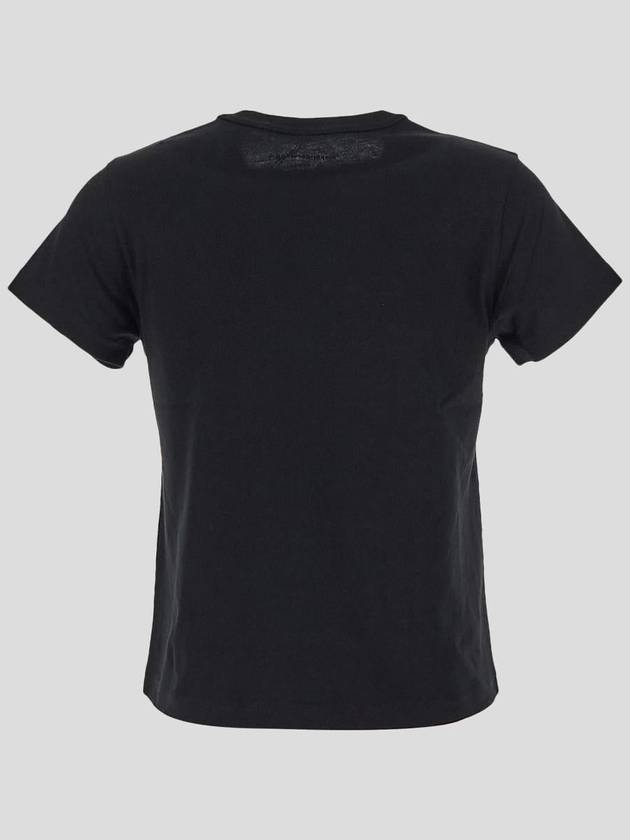 Logo Print Short Sleeve T-Shirt Black - ALEXANDER WANG - BALAAN 3