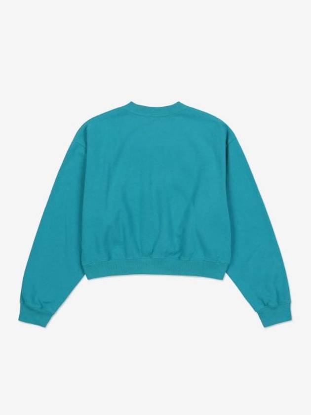 NY Country Club Crop Crew Neck Sweatshirt Blue - SPORTY & RICH - BALAAN 3