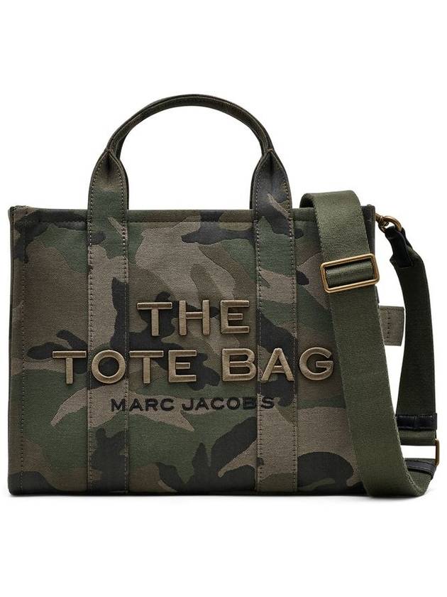 The Medium Camo Jacquard Tote Bag Green - MARC JACOBS - BALAAN 2