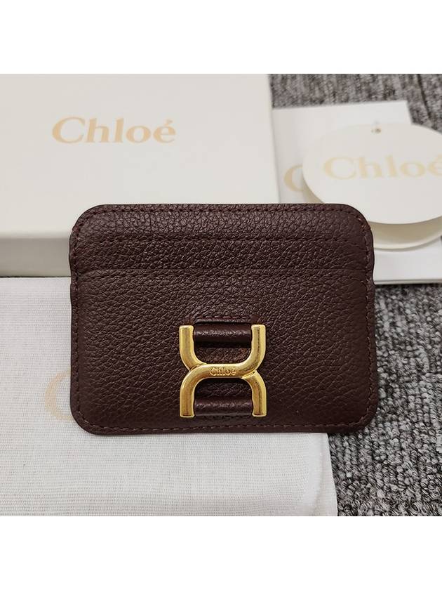 Marcie Leather Card Wallet Deep Violin - CHLOE - BALAAN 3