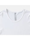 Silk Blended U-Neck Short Sleeve T-Shirt White - NOIRER - BALAAN 5