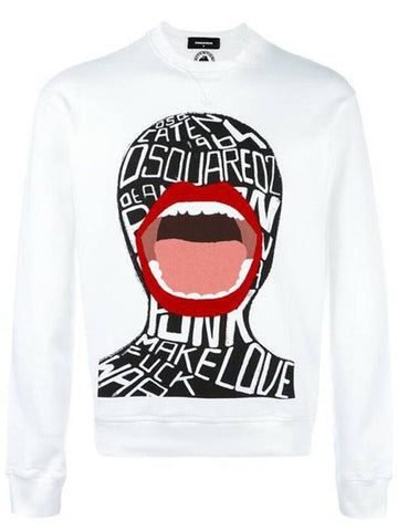 Screaming Graphic Sweatshirt White - DSQUARED2 - BALAAN 1