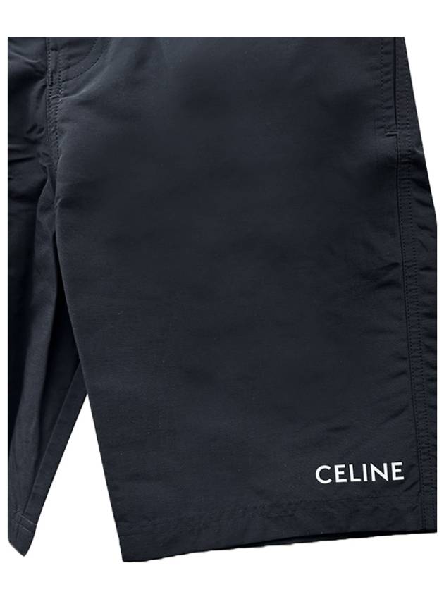 Logo Print Nylon Swimming Shorts Black - CELINE - BALAAN 6