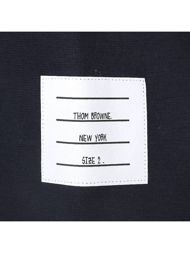 Logo Tab RWB Stripe Trimming Knit Top Navy - THOM BROWNE - BALAAN 7