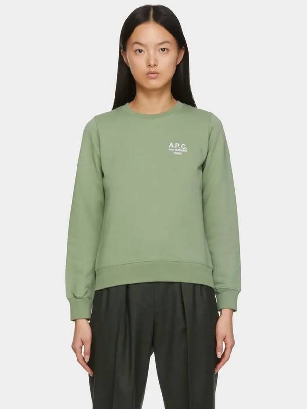 Sweatshirt Women's Sky Sweatshirt Rumadame Embroidered Logo Khaki COEBH F27700 - A.P.C. - BALAAN 5