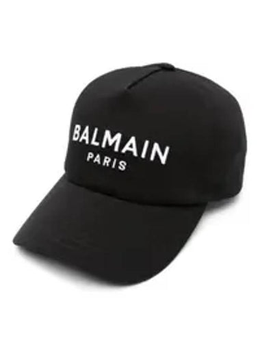 Paris Logo Cotton Ball Cap Black - BALMAIN - BALAAN 1