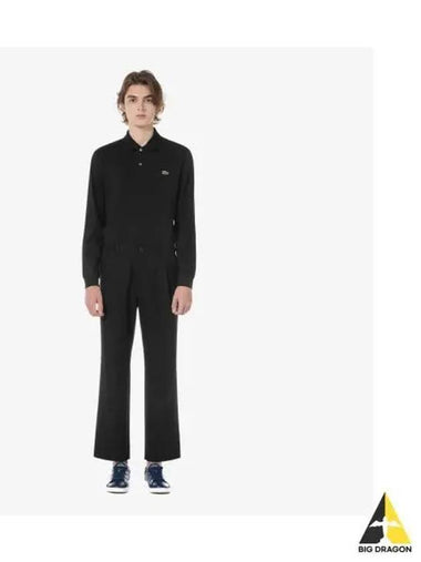 Men s Semi Wide Slacks Black - LACOSTE - BALAAN 1