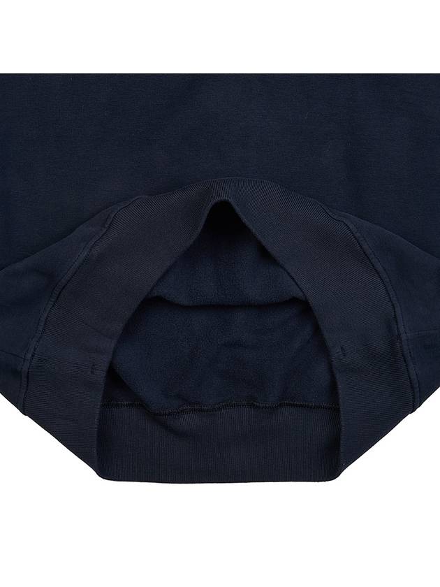 Stretch Cotton Fleece Mock Turtleneck Sweatshirt Navy - STONE ISLAND - BALAAN 9