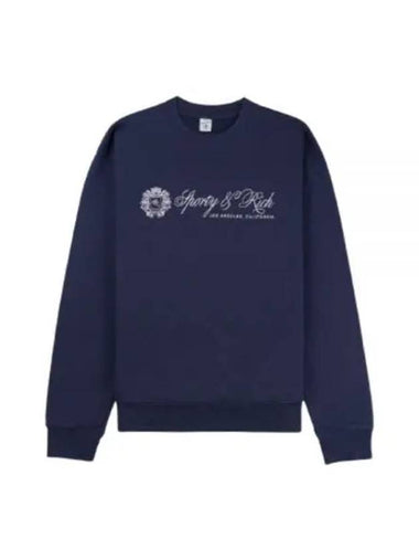 Regal Crewneck NavyWhite CRAW2353NA 31 Sweatshirt - SPORTY & RICH - BALAAN 1