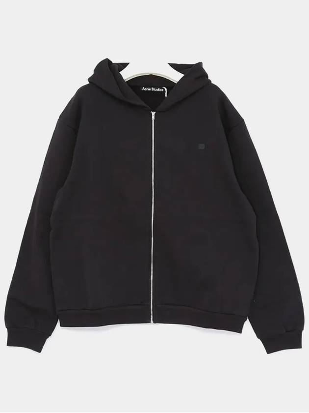 Cotton Zip-Up Hoodie Black - ACNE STUDIOS - BALAAN 4