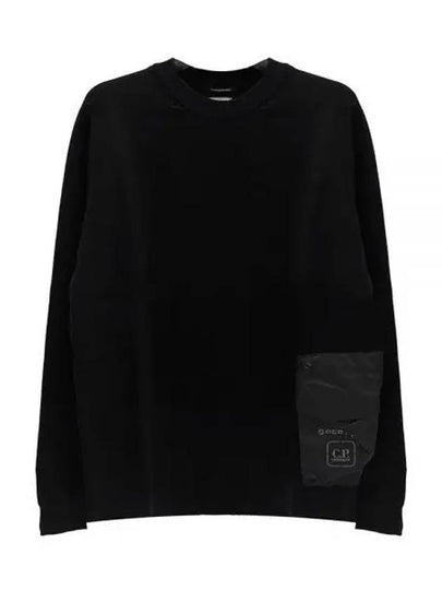 Metropolis Series Double Mix Pocket Sweatshirt Black - CP COMPANY - BALAAN 2