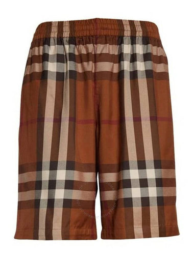 Burberry Men's Bradeston Dark Brich Brown Check-pattern Knee-length Shorts, Size X-Small - BURBERRY - BALAAN 1