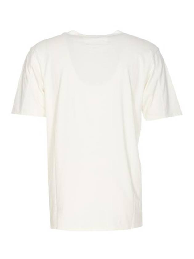 24/1 Jersey Garment Dyed Logo Short Sleeve T-Shirt White - CP COMPANY - BALAAN 3