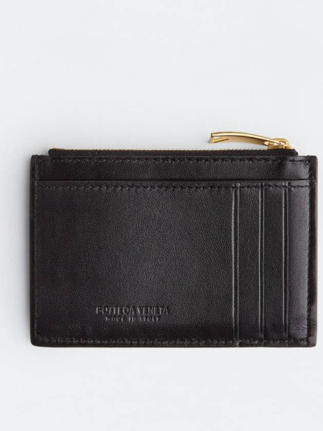 Intrecciato Zipper Card Wallet Black - BOTTEGA VENETA - BALAAN 3