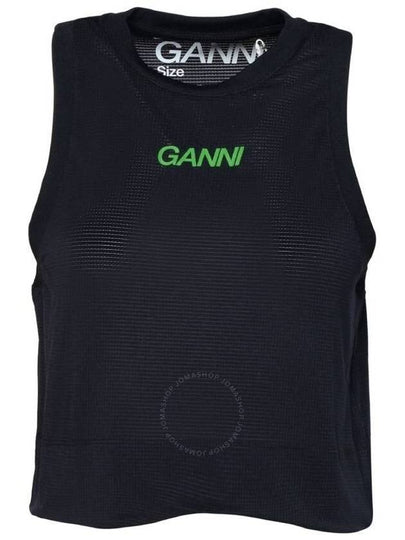 Active Mesh Sleeveless Black - GANNI - BALAAN 2