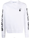Men's Print Logo Sweatshirt OMBA025S21FLE004 - OFF WHITE - BALAAN 2