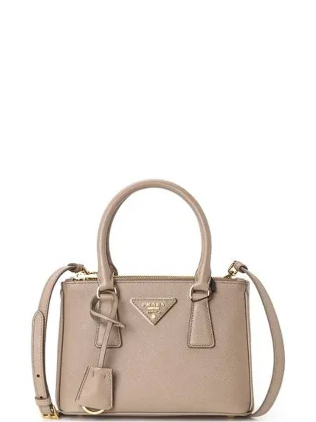 Galleria Saffiano Leather Mini Tote Bag Cameo - PRADA - BALAAN 2