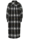 FONTIZI Check Long Coat Charcoal MA1298 22A012E 02AN - ISABEL MARANT - BALAAN 2