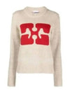 Women's Butterfly Graphic Pullover Knit Top Beige - GANNI - BALAAN 2