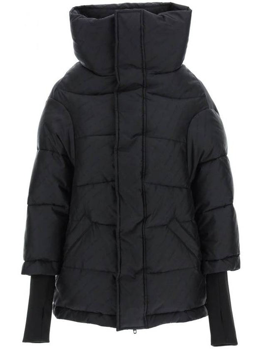 Women's Swing Logo Puffer Down Padding Black - BALENCIAGA - BALAAN 1