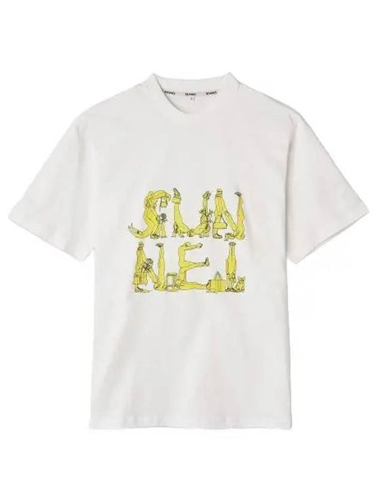 graphic logo short sleeve t shirt white tee - SUNNEI - BALAAN 1