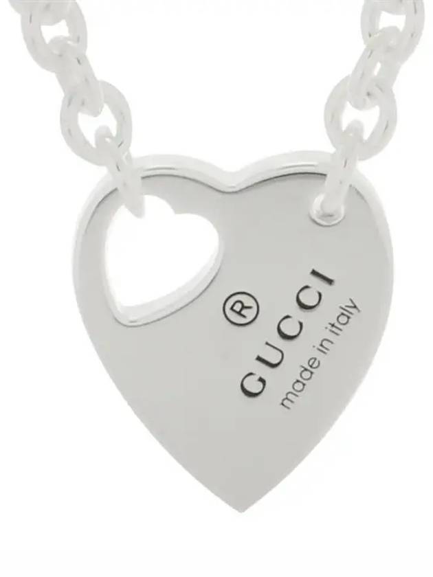 Trademark Chain Pendant Necklace Silver - GUCCI - BALAAN 3