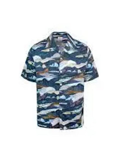 Print Casual Short Sleeve Shirt Blue - PAUL SMITH - BALAAN 2